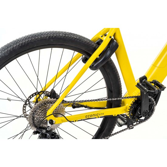 Econic One Bandit elektromos pedalos segedmotoros kerekpar, 29 colos kerekek, sarga szinu 3