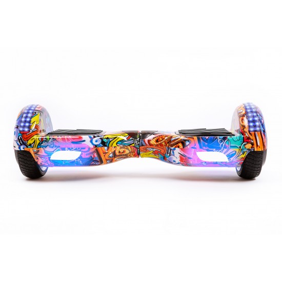 Elektromos Hoverboard GoKart Szett Lengéscsillapítókkal, 6.5 colos, Regular HipHop Orange PRO, Standard Hatótávolság, Fekete HoverKart Lengéscsillapítókkal, Smart Balance 4