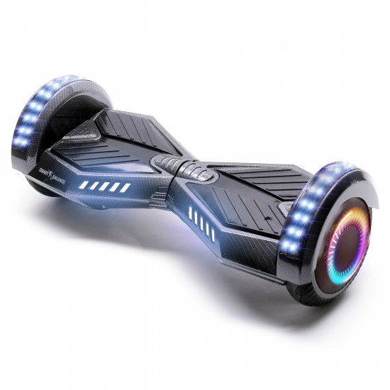 Elektromos Hoverboard Standard GoKart Szett, 6.5 colos, Transformers Carbon PRO, Standard Hatótávolság, és Fehér Hoverkart, Smart Balance 4