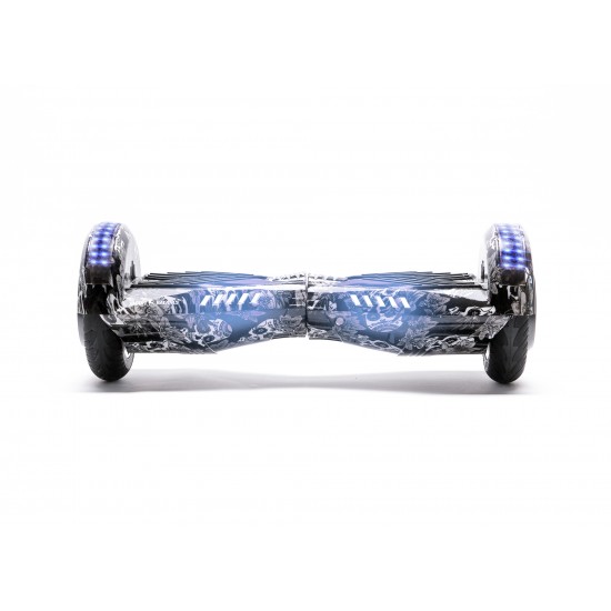 Elektromos Hoverboard GoKart Szett Lengéscsillapítókkal, 6.5 colos, Transformers SkullHead PRO, Nagy Hatótávolság, Fekete HoverKart Lengéscsillapítókkal, Smart Balance 4