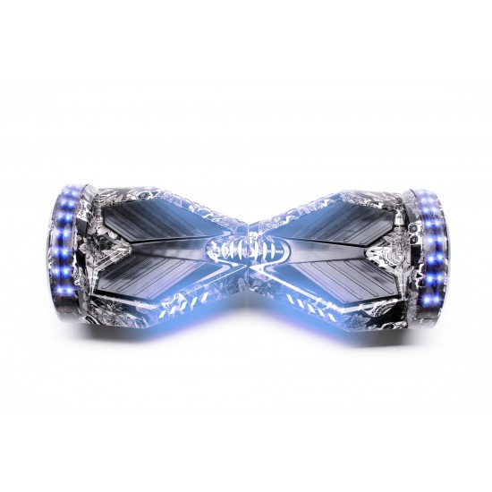 Elektromos Hoverboard GoKart Szett Lengéscsillapítókkal, 6.5 colos, Transformers SkullHead PRO, Nagy Hatótávolság, Fekete HoverKart Lengéscsillapítókkal, Smart Balance 3
