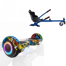 Elektromos Hoverboard Standard GoKart Szett, 6.5 colos, Regular HipHop PRO, Standard Hatótávolság, és Kék Hoverkart, Smart Balance