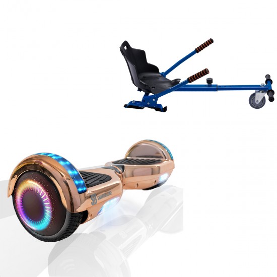 Elektromos Hoverboard Standard GoKart Szett, 6.5 colos, Regular Iron PRO, Nagy Hatótávolság, és Kék Hoverkart, Smart Balance