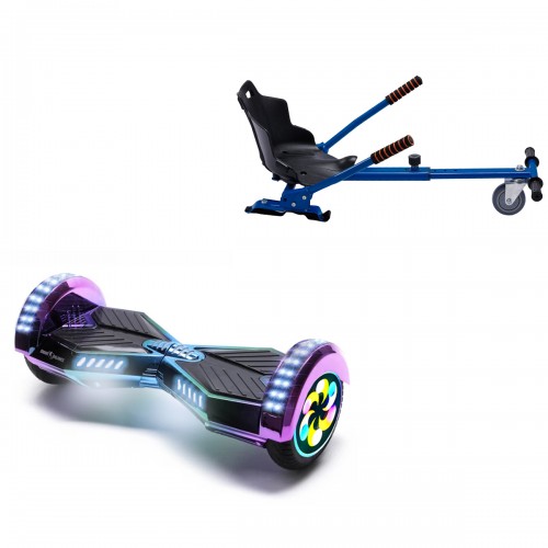 Elektromos Hoverboard Standard GoKart Szett, 8 colos, Transformers Dakota PRO, Nagy Hatótávolság, és Kék Hoverkart, Smart Balance