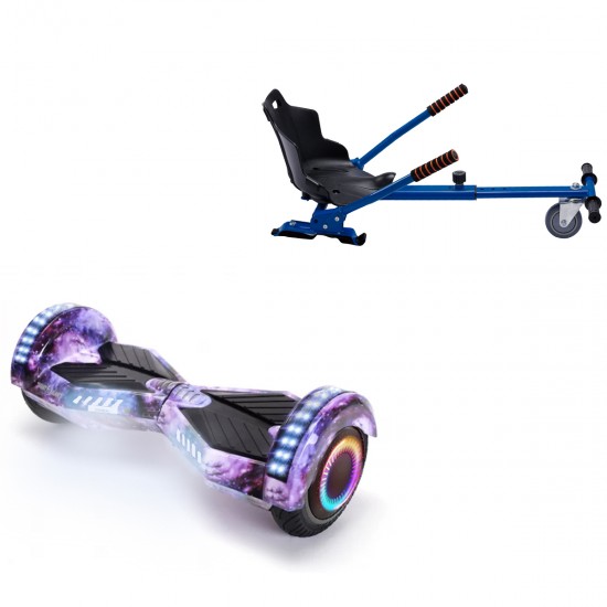 Elektromos Hoverboard Standard GoKart Szett, 6.5 colos, Transformers Galaxy PRO, Standard Hatótávolság, és Kék Hoverkart, Smart Balance