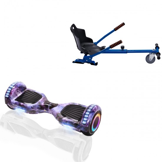 Elektromos Hoverboard Standard GoKart Szett, 6.5 colos, Regular Galaxy PRO, Standard Hatótávolság, és Kék Hoverkart, Smart Balance