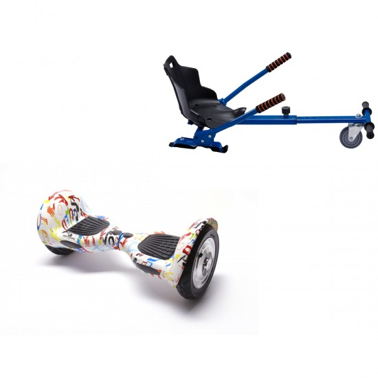 Elektromos Hoverboard Standard GoKart Szett, 10 colos, Off-Road Splash, Standard Hatótávolság, és Kék Hoverkart, Smart Balance