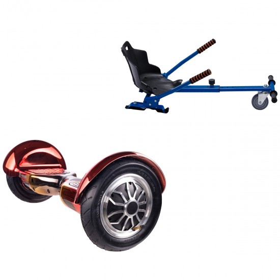 Elektromos Hoverboard Standard GoKart Szett, 10 colos, Off-Road Sunset, Standard Hatótávolság, és Kék Hoverkart, Smart Balance