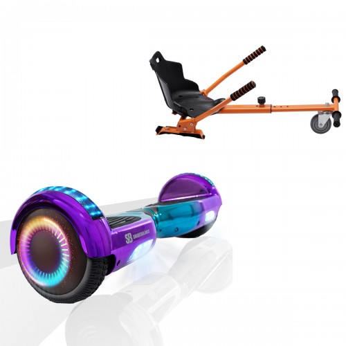Elektromos Hoverboard Standard GoKart Szett, 6.5 colos, Regular Dakota PRO, Nagy Hatótávolság, és Narancs Hoverkart, Smart Balance