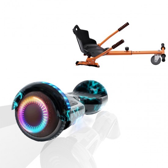 Elektromos Hoverboard Standard GoKart Szett, 6.5 colos, Regular Thunderstorm PRO, Standard Hatótávolság, és Narancs Hoverkart, Smart Balance
