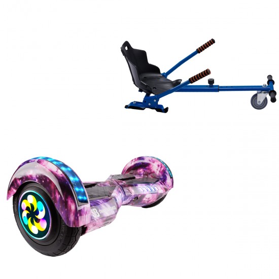 Elektromos Hoverboard Standard GoKart Szett, 8 colos, Transformers Galaxy Pink PRO, Standard Hatótávolság, és Kék Hoverkart, Smart Balance