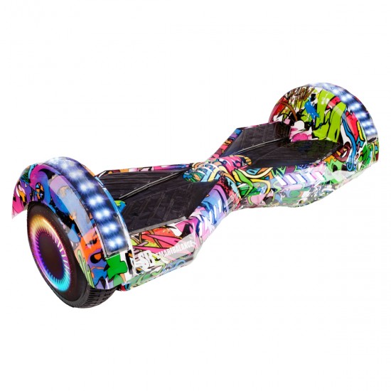 Elektromos Hoverboard csomag Komfortos Üléssel, 6.5 colos, Transformers Multicolor PRO, Standard Hatótávolság, Fekete Szivacsos ülés, Smart Balance 6