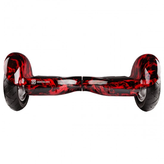 Elektromos Hoverboard GoKart Szett Lengéscsillapítókkal, 10 colos, Off-Road Flame, Nagy Hatótávolság, Kék HoverKart Lengéscsillapítókkal, Smart Balance 3