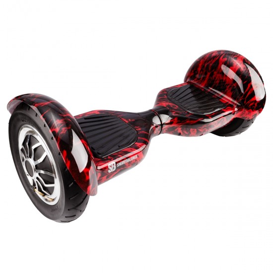 Elektromos Hoverboard GoKart Szett Lengéscsillapítókkal, 10 colos, Off-Road Flame, Nagy Hatótávolság, Kék HoverKart Lengéscsillapítókkal, Smart Balance 6