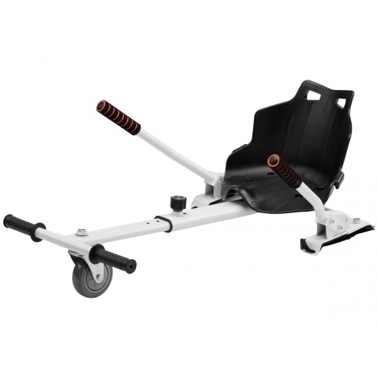 Elektromos Hoverboard Standard GoKart Szett, 6.5 colos, Transformers ElectroBlue PRO, Standard Hatótávolság, és Fehér Hoverkart, Smart Balance 10