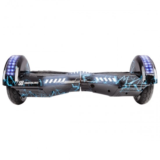 Elektromos Hoverboard Standard GoKart Szett, 8 colos, Transformers Thunderstorm Blue PRO, Nagy Hatótávolság, és Fekete Hoverkart, Smart Balance 3