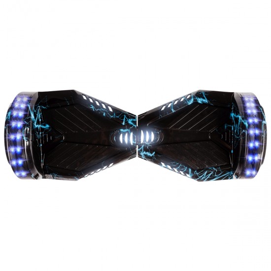 Elektromos Hoverboard Standard GoKart Szett, 8 colos, Transformers Thunderstorm Blue PRO, Nagy Hatótávolság, és Fekete Hoverkart, Smart Balance 4