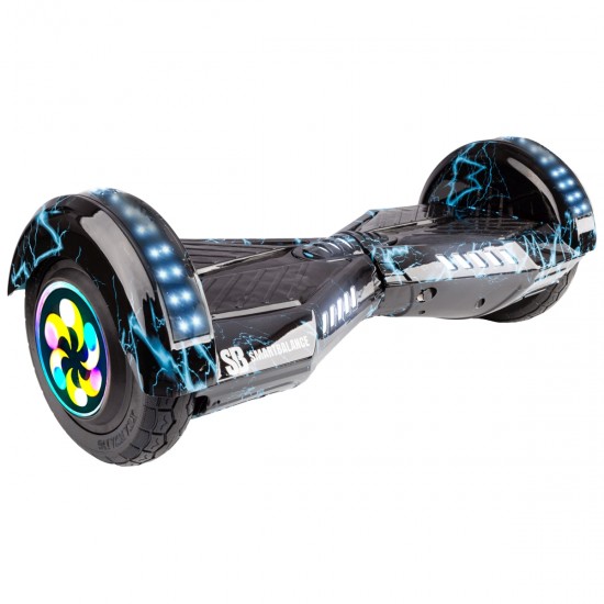 Elektromos Hoverboard Standard GoKart Szett, 8 colos, Transformers Thunderstorm Blue PRO, Nagy Hatótávolság, és Fekete Hoverkart, Smart Balance 6