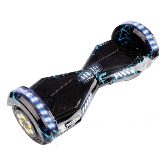 Elektromos Hoverboard Standard GoKart Szett, 8 colos, Transformers Thunderstorm Blue PRO, Nagy Hatótávolság, és Fekete Hoverkart, Smart Balance 7