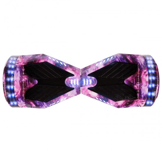 Elektromos Hoverboard GoKart Szett Lengéscsillapítókkal, 6.5 colos, Transformers Galaxy Pink PRO, Standard Hatótávolság, Kék HoverKart Lengéscsillapítókkal, Smart Balance 4