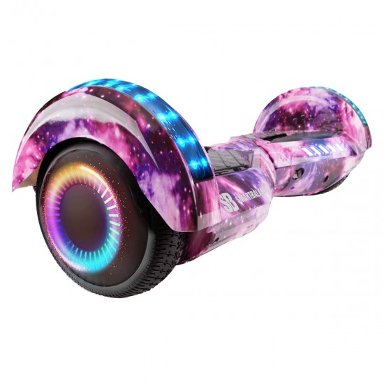 Elektromos Hoverboard GoKart Szett Lengéscsillapítókkal, 6.5 colos, Transformers Galaxy Pink PRO, Standard Hatótávolság, Kék HoverKart Lengéscsillapítókkal, Smart Balance 2