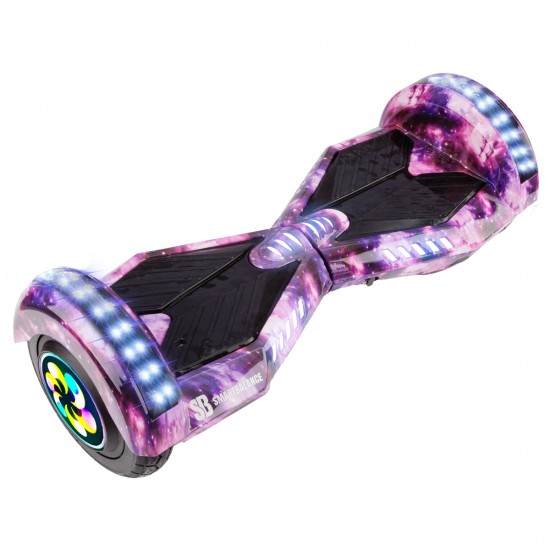 Elektromos Hoverboard Standard GoKart Szett, 8 colos, Transformers Galaxy Pink PRO, Standard Hatótávolság, és Piros Hoverkart, Smart Balance 7