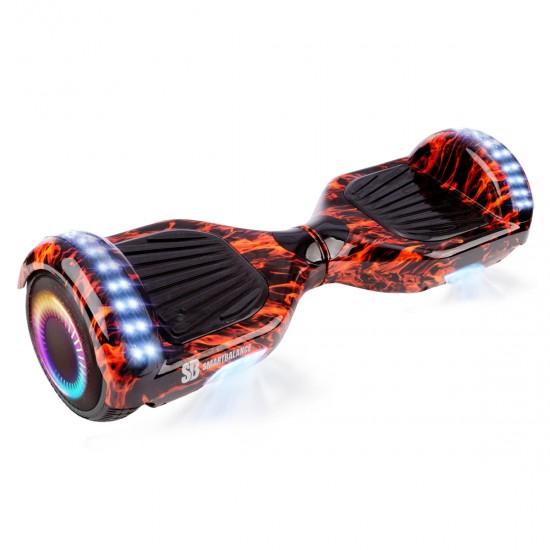 Elektromos Hoverboard GoKart Szett Lengéscsillapítókkal, 6.5 colos, Regular Flame PRO, Nagy Hatótávolság, Fekete HoverKart Lengéscsillapítókkal, Smart Balance 6