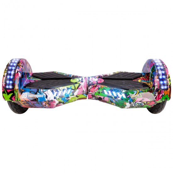 Elektromos Hoverboard csomag Komfortos Üléssel, 8 colos, Transformers Multicolor PRO, Nagy Hatótávolság, Fekete Szivacsos ülés, Smart Balance 5