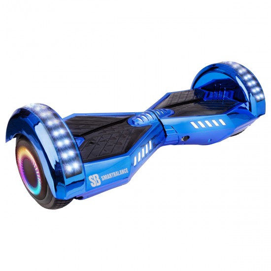 Elektromos Hoverboard GoKart Szett Lengéscsillapítókkal, 6.5 colos, Transformers ElectroBlue PRO, Nagy Hatótávolság, Kék HoverKart Lengéscsillapítókkal, Smart Balance 6
