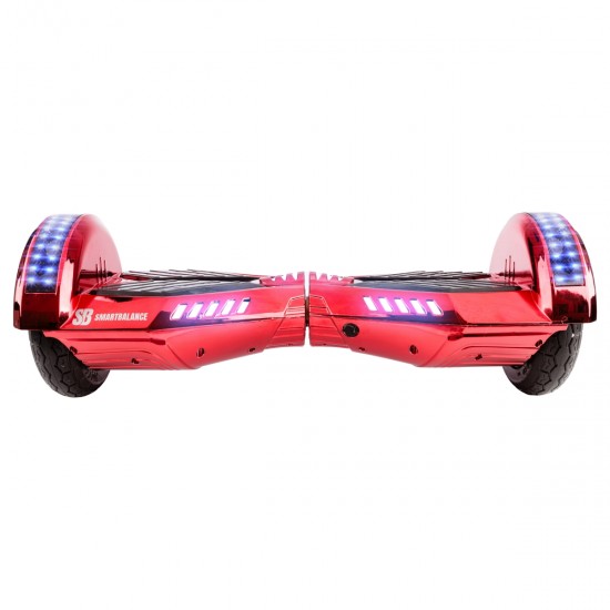 Elektromos Hoverboard csomag Komfortos Üléssel, 8 colos, Transformers ElectroRed PRO, Standard Hatótávolság, Fekete Szivacsos ülés, Smart Balance 3