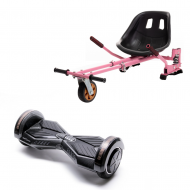 Hoverboard Go Kart Csomag, 8 Inch-es, Teljesítménye 700W, Bluetooth-os beépített hangszórók, Led-ek, Smart Balance Transformers Carbon