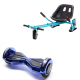 Transformers ElectroBlue Hoverboard Szett Kék Dupla Felfüggesztésű HoverKart Üléssel - 6.5” Kerekek, Bluetooth Hangszórók, LED Fények, Önegyensúlyozás, 15km hatótávolság, 700W teljesítmény, 4Ah Samsung cellás akkumulátor, Smart Balance 2