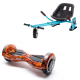 Hoverboard Go Kart Csomag, 6.5 Inch-es, Teljesítménye 700W, Bluetooth-os beépített hangszórók, Led-ek, Kék Hoverkart Felfüggesztésekkel, Smart Balance Transformers Flame 2