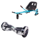 Hoverboard Go Kart Csomag, 6.5 Inch-es, Teljesítménye 700W, Bluetooth-os beépített hangszórók, Led-ek, Kék Hoverkart Felfüggesztésekkel, Smart Balance Transformers NewsPaper 2
