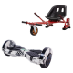 Transformers NewsPaper  Hoverboard Szett Piros Dupla Felfüggesztésű HoverKart Üléssel - 8” Kerekek, Bluetooth Hangszórók, LED Fények, Önegyensúlyozás, 15km hatótávolság, 700W teljesítmény, 4Ah Samsung cellás akkumulátor, Smart Balance 2