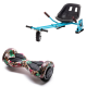 Transformers SkullColor Hoverboard Szett Kék Dupla Felfüggesztésű HoverKart Üléssel - 6.5” Kerekek, Bluetooth Hangszórók, LED Fények, Önegyensúlyozás, 15km hatótávolság, 700W teljesítmény, 4Ah Samsung cellás akkumulátor, Smart Balance 2