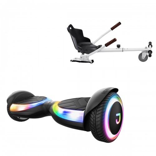 Elektromos Hoverboard Standard GoKart Szett, 6.5 col, Jetson Prism Black Plus, és Fehér Hoverkart, Smart Balance