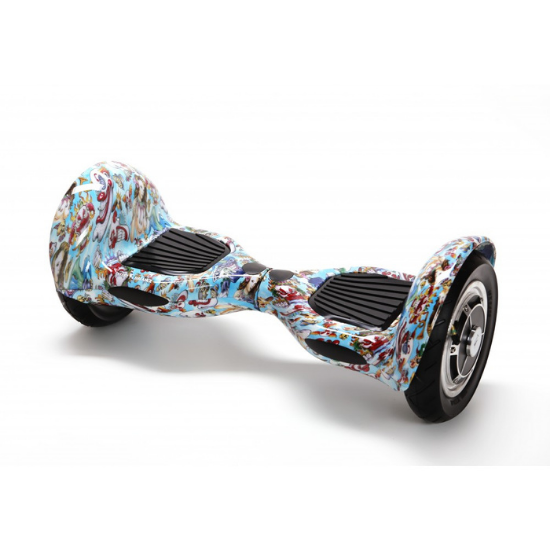 OffRoad Clown Hoverboard - 10” Kerekek, Bluetooth Hangszórók, LED Fények, Önegyensúlyozás, 15km hatótávolság, 700W teljesítmény, 4Ah Samsung cellás akkumulátor, Smart Balance