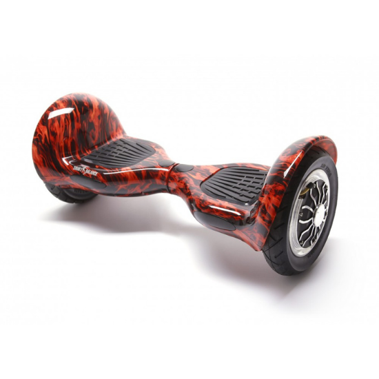 OffRoad Flame Hoverboard - 10” Kerekek, Bluetooth Hangszórók, LED Fények, Önegyensúlyozás, 15km hatótávolság, 700W teljesítmény, 4Ah Samsung cellás akkumulátor, Smart Balance