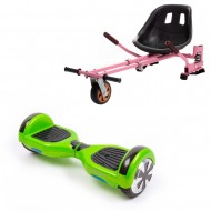 Hoverboard Go Kart Csomag, 6.5 Inch-es, Teljesítménye 700W, Bluetooth-os beépített hangszórók, Led-ek, Smart Balance Regular Green