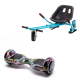 Regular Multicolor Hoverboard Szett Kék Dupla Felfüggesztésű HoverKart Üléssel - 6.5” Kerekek, Bluetooth Hangszórók, LED Fények, Önegyensúlyozás, 15km hatótávolság, 700W teljesítmény, 4Ah Samsung cellás akkumulátor, Smart Balance 2