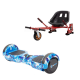 Regular Camouflage Blue fogantyúval Hoverboard Szett Piros Dupla Felfüggesztésű HoverKart Üléssel - 6.5” Kerekek, Bluetooth Hangszórók, LED Fények, Önegyensúlyozás, 15km hatótávolság, 700W teljesítmény, 4Ah Samsung cellás akkumulátor, Smart Balance 2