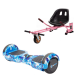 Regular Camouflage Blue fogantyúval Hoverboard Szett Rózsaszín Dupla Felfüggesztésű HoverKart Üléssel - 6.5” Kerekek, Bluetooth Hangszórók, LED Fények, Önegyensúlyozás, 15km hatótávolság, 700W teljesítmény, 4Ah Samsung cellás akkumulátor, Smart Balance 2