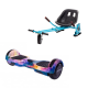 Regular Galaxy Orange fogantyúval Hoverboard Szett Kék Dupla Felfüggesztésű HoverKart Üléssel - 6.5” Kerekek, Bluetooth Hangszórók, LED Fények, Önegyensúlyozás, 15km hatótávolság, 700W teljesítmény, 4Ah Samsung cellás akkumulátor, Smart Balance 2