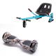 Regular Tattoo Hoverboard Szett Kék Dupla Felfüggesztésű HoverKart Üléssel - 6.5” Kerekek, Bluetooth Hangszórók, LED Fények, Önegyensúlyozás, 15km hatótávolság, 700W teljesítmény, 4Ah Samsung cellás akkumulátor, Smart Balance 2