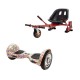OffRoad Abstract  Hoverboard Szett Piros Dupla Felfüggesztésű HoverKart Üléssel - 10” Kerekek, Bluetooth Hangszórók, LED Fények, Önegyensúlyozás, 15km hatótávolság, 700W teljesítmény, 4Ah Samsung cellás akkumulátor, Smart Balance 2