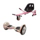 OffRoad Abstract Hoverboard Szett Rózsaszín Dupla Felfüggesztésű HoverKart Üléssel - 10” Kerekek, Bluetooth Hangszórók, LED Fények, Önegyensúlyozás, 15km hatótávolság, 700W teljesítmény, 4Ah Samsung cellás akkumulátor, Smart Balance 2