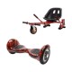 Hoverboard Go Kart Csomag, 10 Inch-es, Teljesítménye 700W, Bluetooth-os beépített hangszórók, Led-ek, Piros Hoverkart Felfüggesztésekkel, Smart Balance OffRoad Flame 2