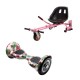 OffRoad SkullColor Hoverboard Szett Rózsaszín Dupla Felfüggesztésű HoverKart Üléssel - 10” Kerekek, Bluetooth Hangszórók, LED Fények, Önegyensúlyozás, 15km hatótávolság, 700W teljesítmény, 4Ah Samsung cellás akkumulátor, Smart Balance 2
