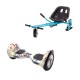 Hoverboard Go Kart Csomag, 10 Inch-es, Teljesítménye 700W, Bluetooth-os beépített hangszórók, Led-ek, Kék Hoverkart Felfüggesztésekkel, Smart Balance OffRoad Splash 2